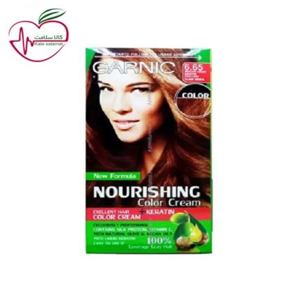 کیت رنگ موی گارنیک سری شکلاتی - قهوه ای شکلاتی روشن شماره 6.65 - 4