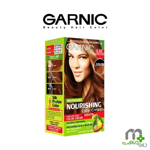 کیت رنگ موی گارنیک سری شکلاتی - قهوه ای شکلاتی روشن شماره 6.65 - 6