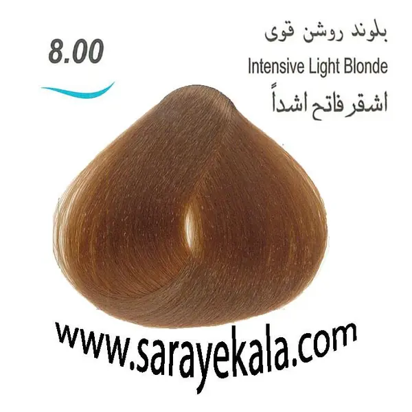 رنگ مو لورینت شماره 8.00 حجم 100 میلی لیتر رنگ بلوند روشن قوی - 6