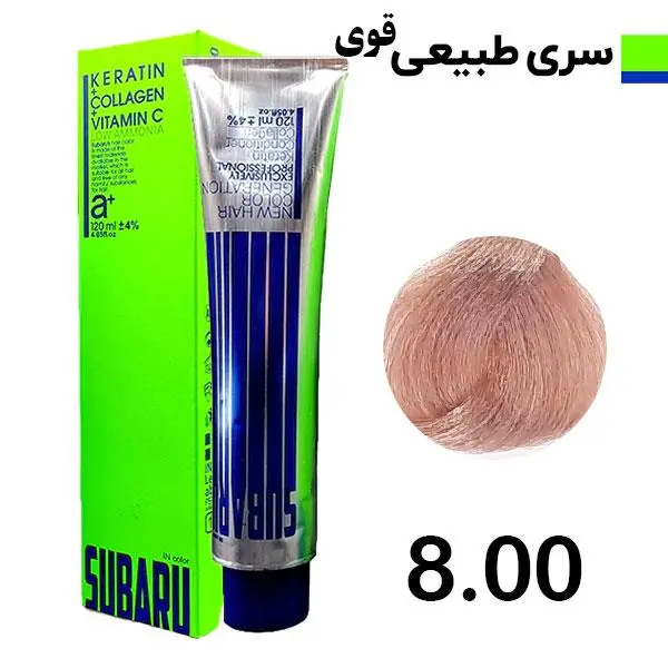 رنگ مو سوبارو شماره 8.00 حجم 120 میلی لیتر رنگ بلوند خیلی روشن قوی - 5