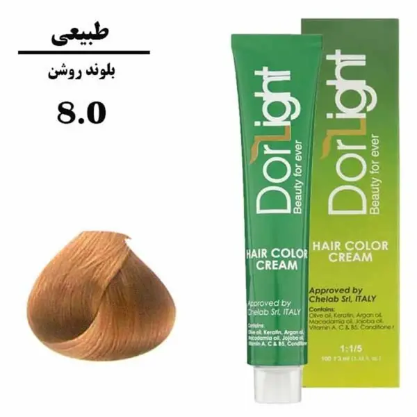 رنگ مو بلوند روشن شماره 8.0 دورلایت حجم 100 میلی لیتر - 6