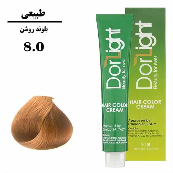 رنگ مو بلوند روشن شماره 8.0 دورلایت حجم 100 میلی لیتر - 5