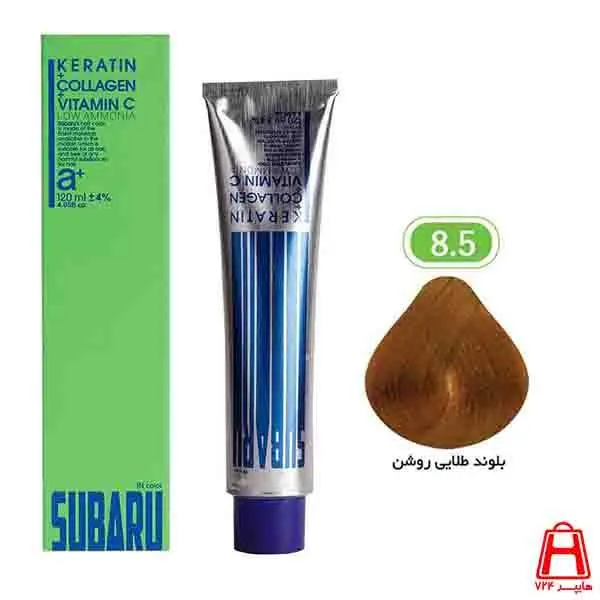 رنگ مو سوبارو شماره 8.5 حجم 120 میلی لیتر رنگ بلوند طلایی روشن - 4