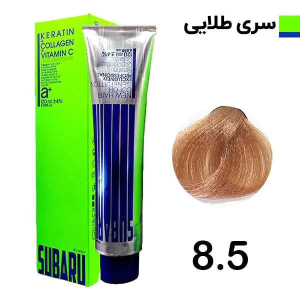 رنگ مو سوبارو شماره 8.5 حجم 120 میلی لیتر رنگ بلوند طلایی روشن - 6