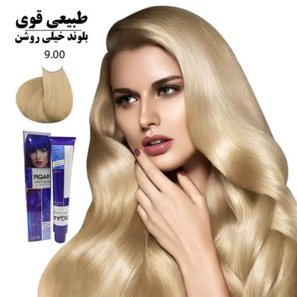 رنگ مو پیگار شماره 9.00 حجم 100 میلی لیتر رنگ بلوند خیلی روشن قوی - 4