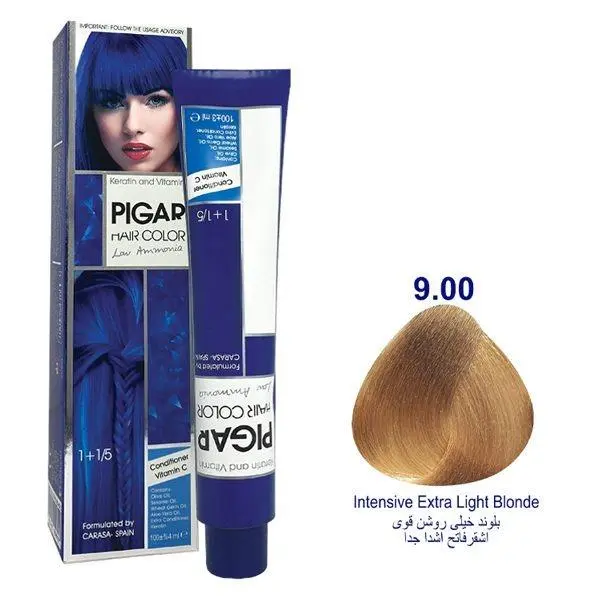 رنگ مو پیگار شماره 9.00 حجم 100 میلی لیتر رنگ بلوند خیلی روشن قوی - 5