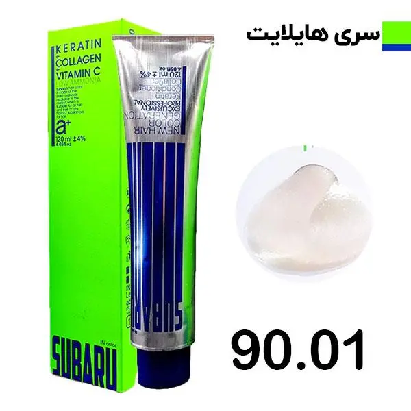 رنگ مو سوبارو شماره 90.01 حجم 120 میلی لیتر رنگ فانتزی یاسی - 6