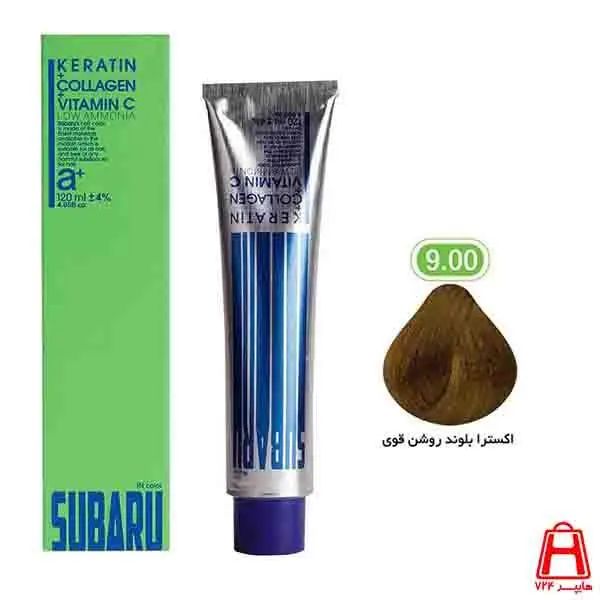 رنگ مو سوبارو شماره 9.00 حجم 120 میلی لیتر رنگ اکسترا بلوند روشن قوی - 4