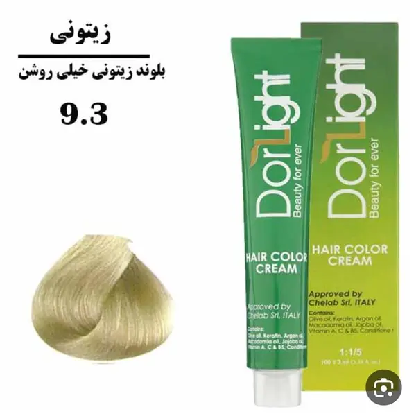 رنگ مو بلوند زیتونی خیلی روشن شماره 9.3 دورلایت حجم 100 میلی لیتر - 6