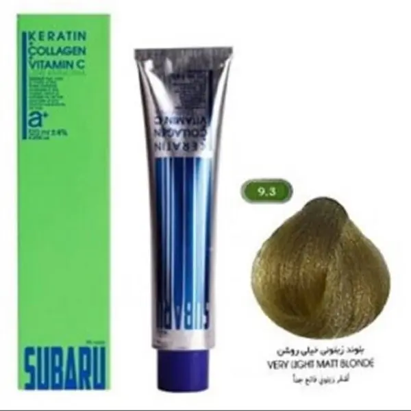 رنگ مو سوبارو شماره 9.3 بلوند زیتونی خیلی روشن حجم 120میلی لیتر - 2