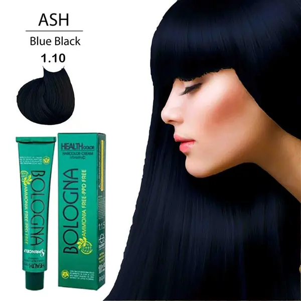رنگ مو بدون آمونیاک و بدون پی پی دی بلونیا ۱۰۰میل Blue Black 1.10 - 4