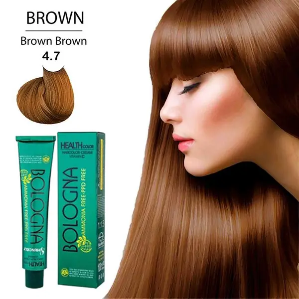رنگ مو بلونیا سری brown شماره 4.7 حجم 100 میلی لیتر رنگ قهوه ایی - 6