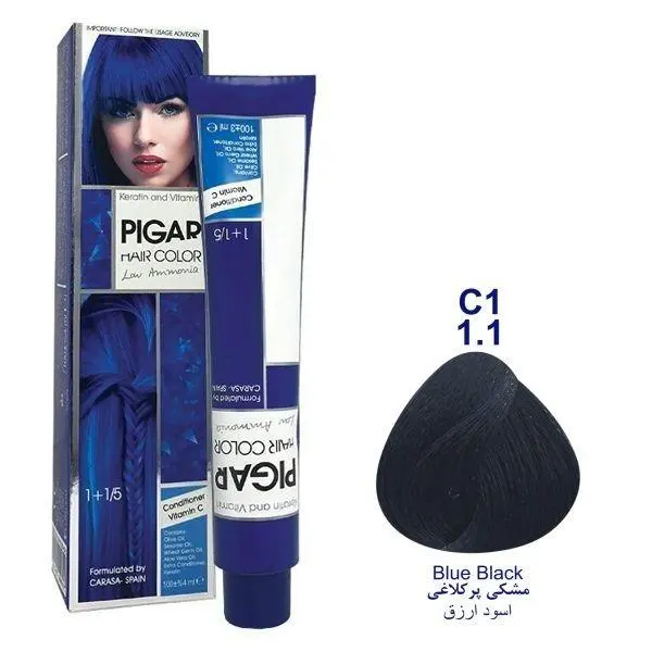 رنگ مو پیگار شماره C1 حجم 100میلی لیتر رنگ مشکی پرکلاغی - 4