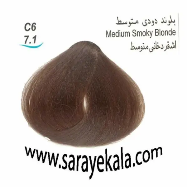 رنگ مو لورینت شماره C6 حجم 100 میلی لیتر رنگ بلوند دودی متوسط - 3
