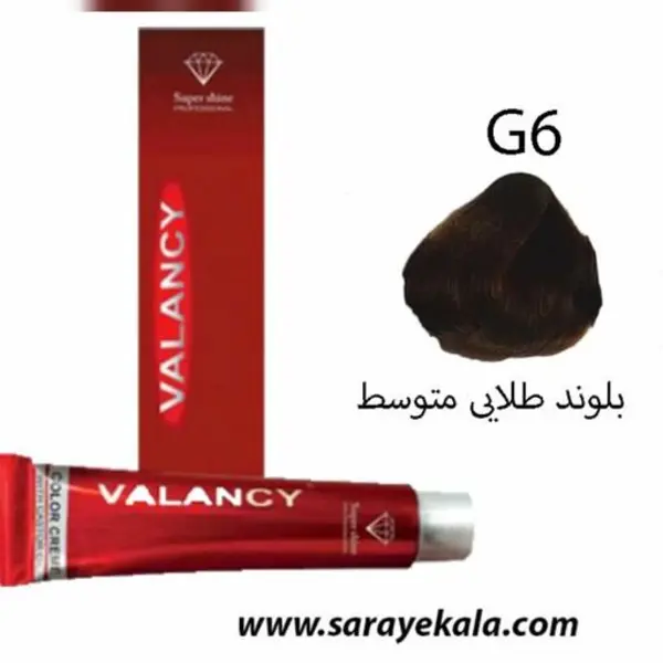 رنگ مو والانسی سری طلایی مدل بلوند طلایی متوسط شماره G6 - 4