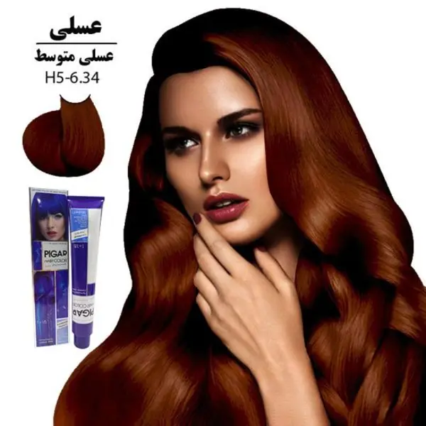 رنگ مو پیگار کراتینه عسلی متوسط H5-6.34 - 3
