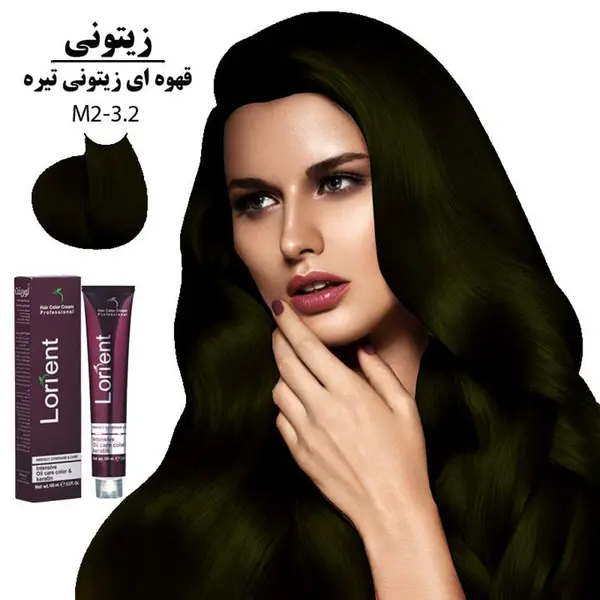 رنگ مو لورینت ۱۰۰میل کراتینه قهوه ای زیتونی تیره M2-3.2 - 5