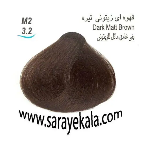 رنگ مو لورینت ۱۰۰میل کراتینه قهوه ای زیتونی تیره M2-3.2 - 3