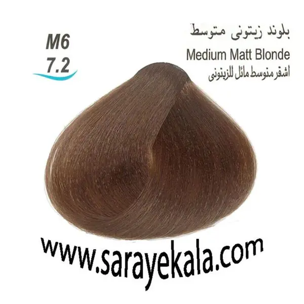 رنگ مو لورینت شماره M6 حجم 100 میلی لیتر رنگ بلوند زیتونی متوسط - 3