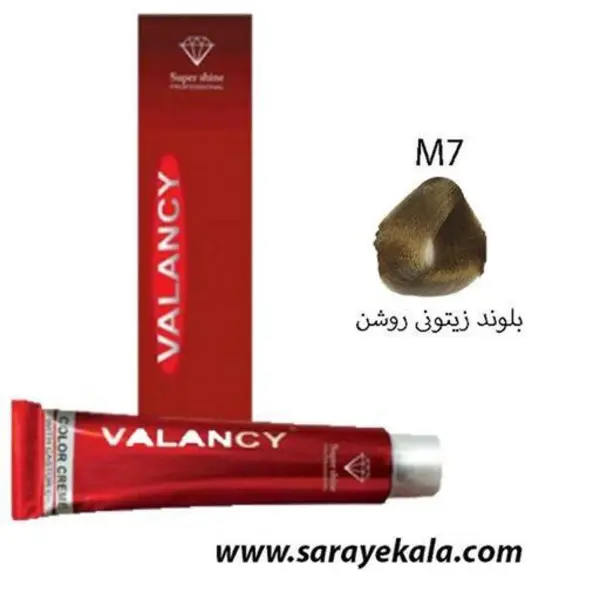 رنگ مو والانسی سری زیتونی مدل بلوند زیتونی روشن شماره M7 - 4