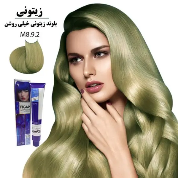 رنگ مو پیگار کراتینه بلوند زیتونی خیلی روشن M8-9.2 - 4