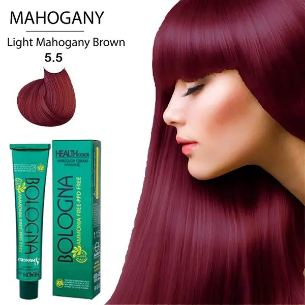 رنگ مو بلونیا سری mahogany شماره 5.5 حجم 100 میلی لیتر رنگ ماهاگونی روشن - 6