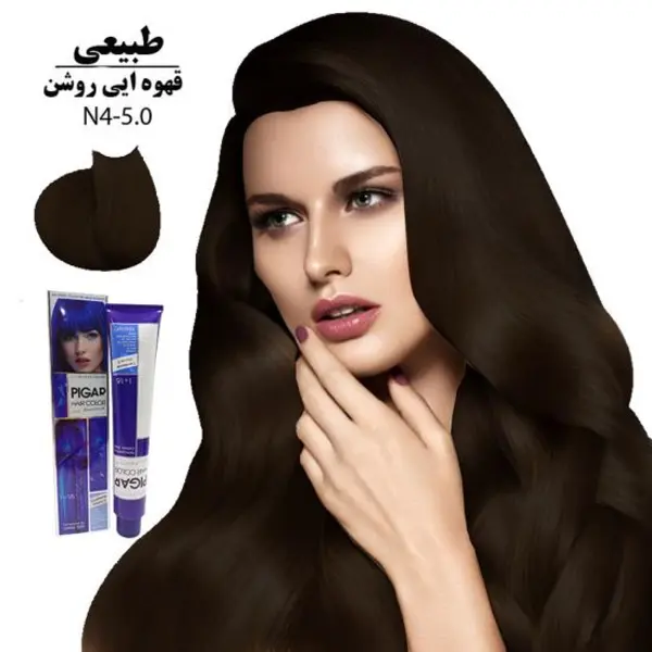 رنگ مو پیگار کراتینه قهوه ای روشن N4-5.0 - 4