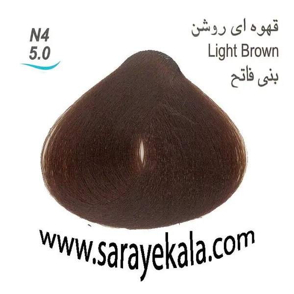 رنگ مو آرکیا N4 قهو ه ای روشن به شماره 5.0 در حجم 100 میل - 2