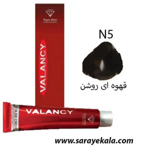 رنگ مو والانسی سری طبیعی مدل قهوه ای روشن شماره N5 - 6