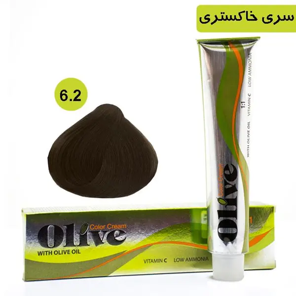 رنگ موی الیو سری خاکستری شماره Olive 6.2 - 6