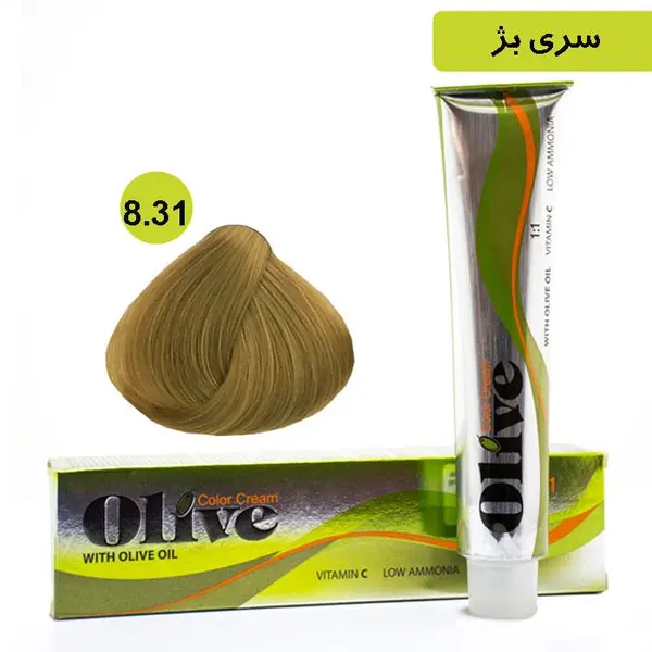 رنگ موی الیو سری بژ شماره Olive 8.31 - 6