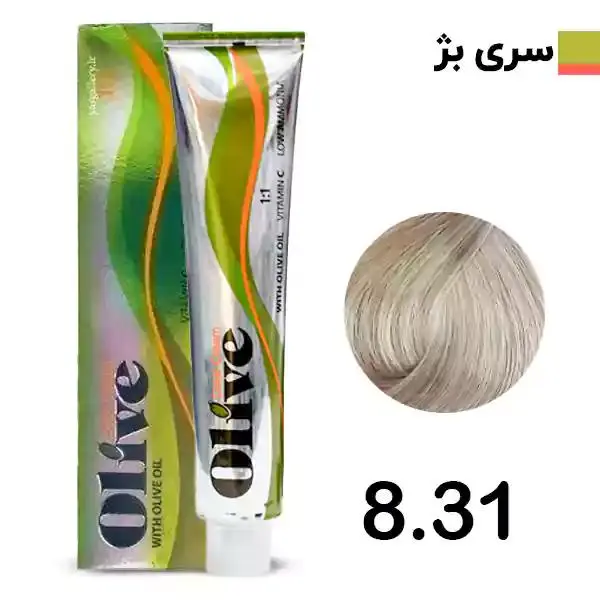 رنگ موی الیو سری بژ شماره Olive 8.31 - 3