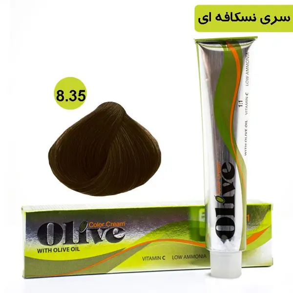 رنگ موی الیو سری نسکافه ای شماره Olive 8.35 - 6