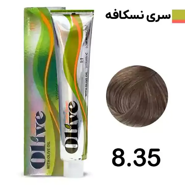 رنگ موی الیو سری نسکافه ای شماره Olive 8.35 - 3