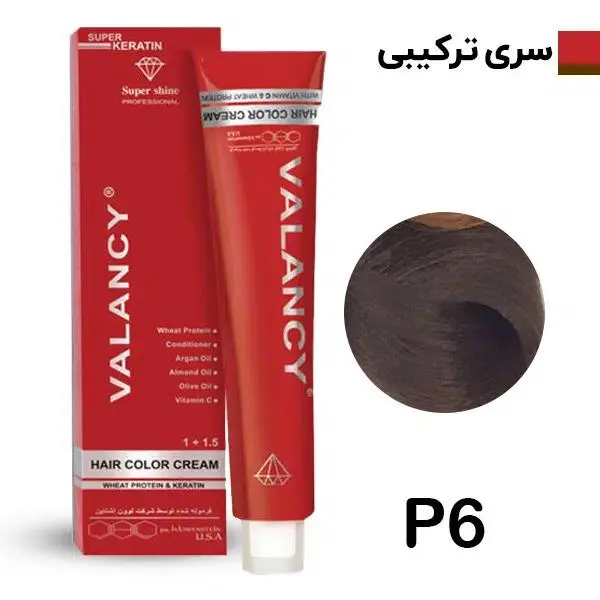 رنگ مو والانسی سری ترکیبی شماره P6 حجم 100 میلی لیتر رنگ قهوه اسپرسو - 5