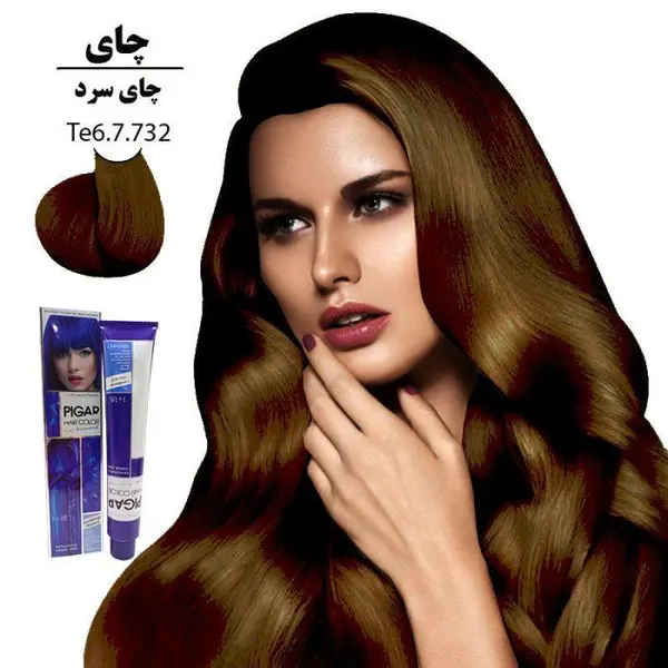 رنگ مو پیگار PIGAR، شماره Te6-7.732 چای سرد حجم 100 میلی لیتر - 5