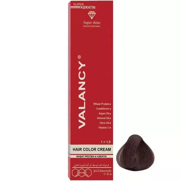 رنگ مو والانسی سری کاکائویی مدل قهوه ای کاکائویی تیره شماره R3 - 4