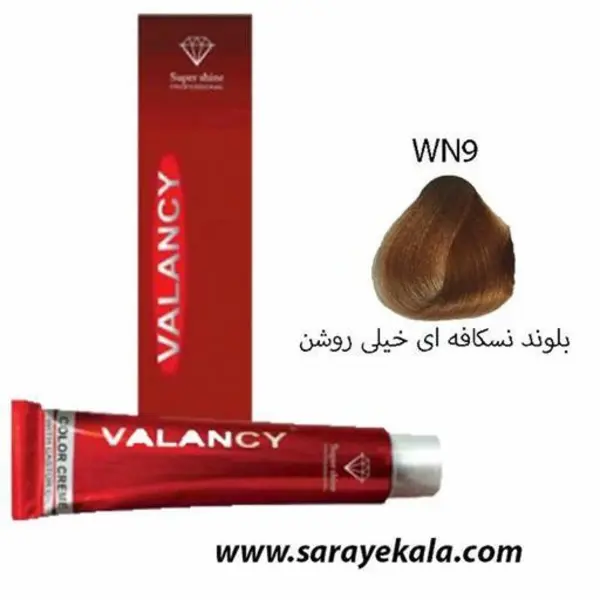 رنگ مو والانسی سری نسکافه ای مدل بلوند نسکافه ای خیلی روشن شماره WN9 - 6