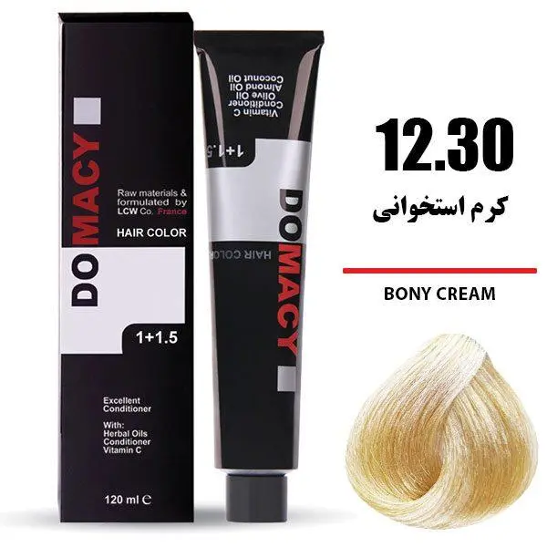 رنگ مو دوماسی شماره 12.30 حجم 120 میلی لیتر رنگ کرم استخوانی - 2