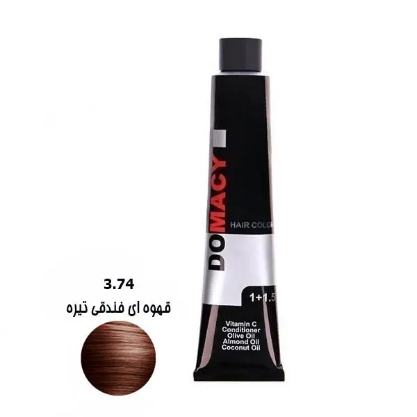 رنگ مو دوماسی سری فندقی شماره 3.74 حجم 120 میلی لیتر رنگ قهوه ای فندقی تیره - 6