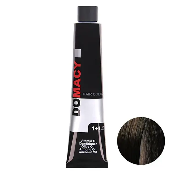 رنگ مو دوماسی سری فندقی شماره 3.74 حجم 120 میلی لیتر رنگ قهوه ای فندقی تیره - 2