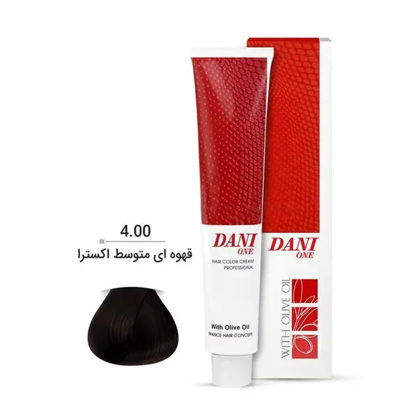 رنگ مو دنی وان شماره 4٫00 حجم 100 میلی لیتر رنگ قهوه ای متوسط - 4