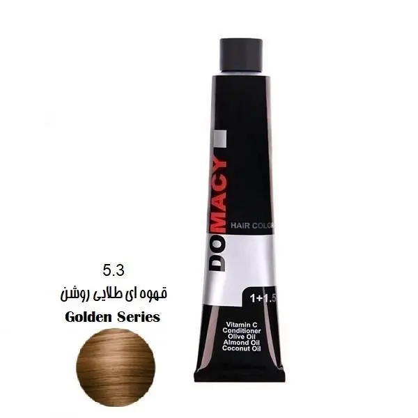 رنگ مو دوماسی سری طلایی شماره 5.3 حجم 120 میلی لیتر رنگ قهوه ای طلایی روشن - 6
