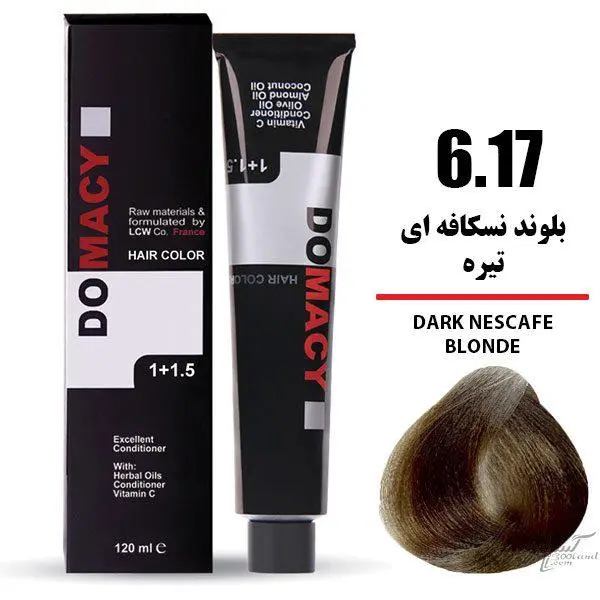 رنگ مو دوماسی سری کافی شاپ شماره 6.17 حجم 120 میلی لیتر رنگ بلوند نسکافه ای تیره - 5