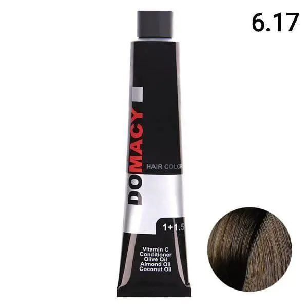 رنگ مو دوماسی سری کافی شاپ شماره 6.17 حجم 120 میلی لیتر رنگ بلوند نسکافه ای تیره - 6