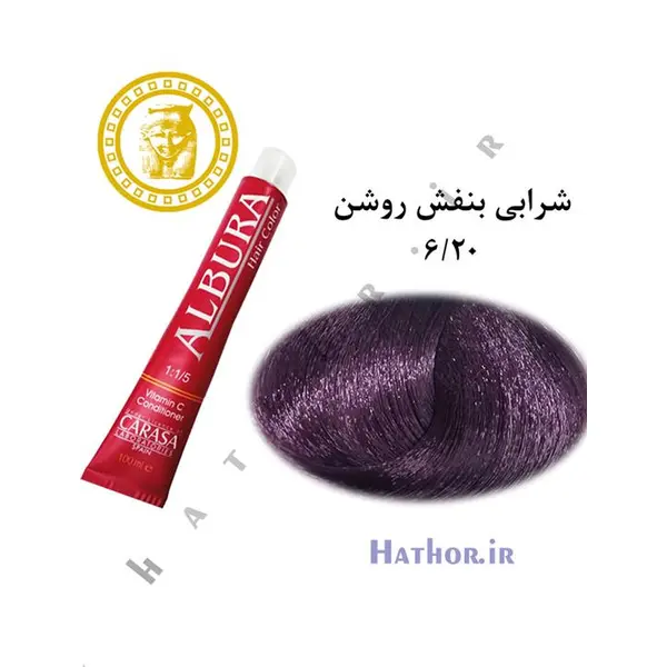 رنگ مو آلبورا مدل carasa شماره 6.20 حجم 100 میلی لیتر رنگ شرابی بنفش روشن - 4