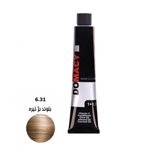 رنگ مو دوماسی سری بژ شماره 6.31 حجم 120 میلی لیتر رنگ بلوند بژ تیره - 5