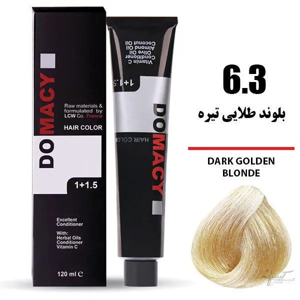 رنگ مو دوماسی سری طلایی شماره 6.3 حجم 120 میلی لیتر رنگ بلوند طالایی تیره - 5