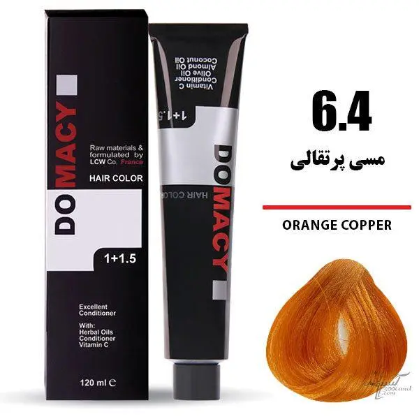 رنگ مو دوماسی سری مسی شماره 6.4 حجم 120 میلی لیتر رنگ بلوند مسی تیره - 6