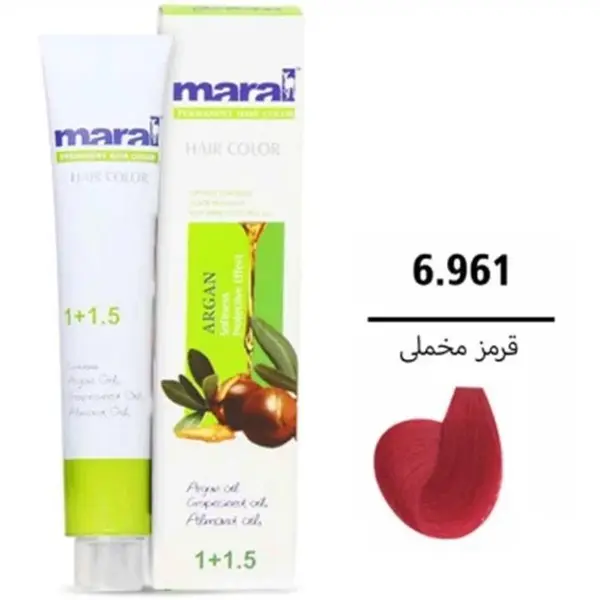 رنگ مو مارال مدل 6.961 حجم 100 میلی لیتر رنگ قرمز مخملی - 3